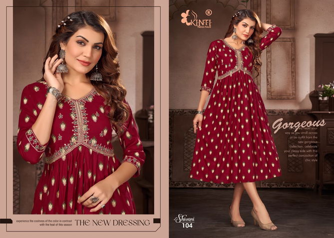 Shivani By Kinti Printed Embroidery Kurtis Wholesale Price In Surat
